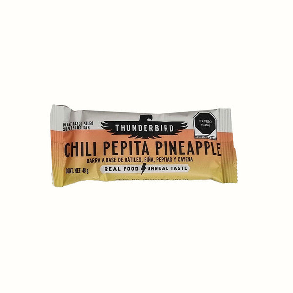 Barra Energética Sabor Piña con Chile y Pepitas Thunderbird 35 g