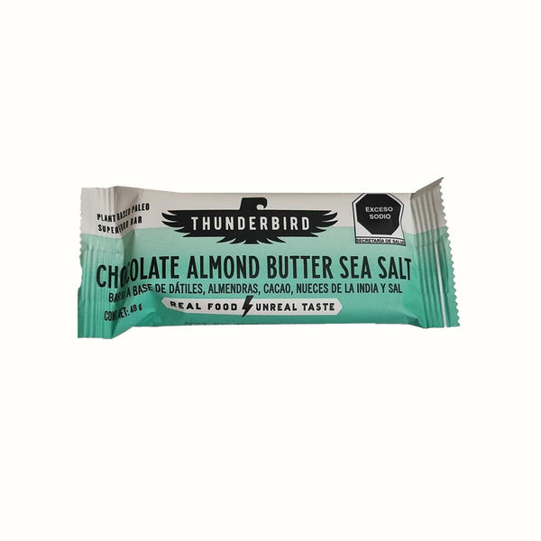 Barra Energética Sabor Chocolate, Sal Marina y Mantequilla de Almendras Thunderbird 35 g