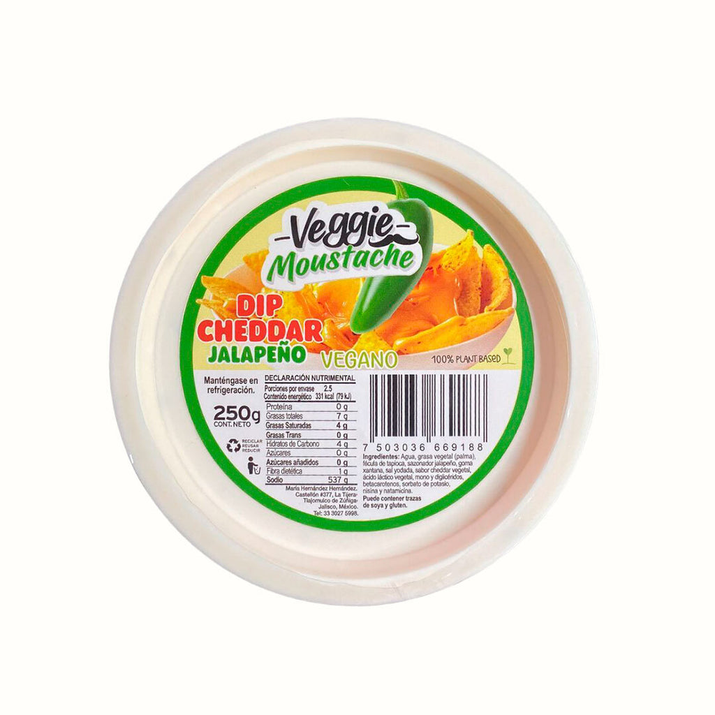 Dip Vegano Sabor Cheddar Jalapeño Veggie Express 250 g