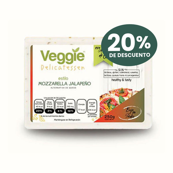 Queso Mozzarella Jalapeño Veggie Delicatessen 250 g