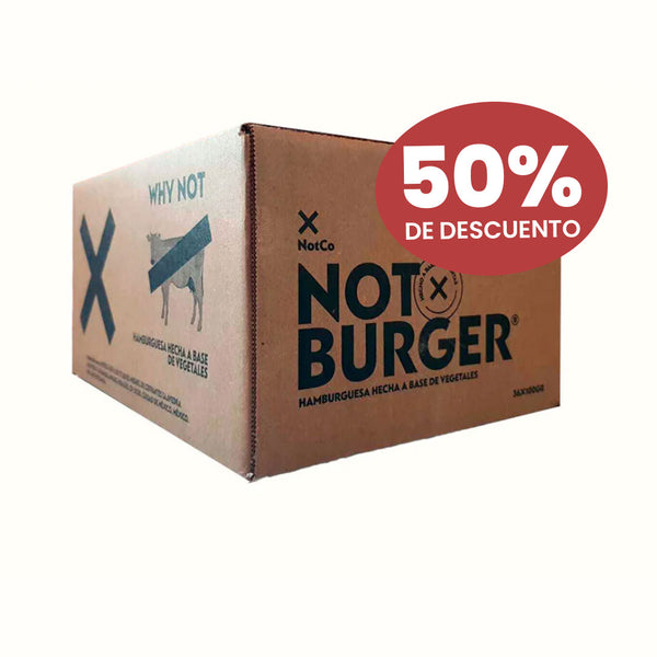 Hamburguesa Not Burger Food Service NotCo 100g c/u (36 pzs)