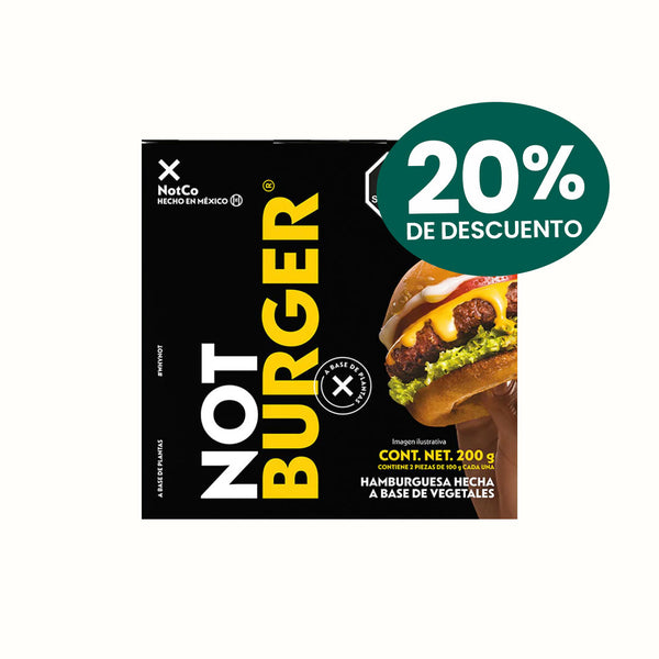 Hamburguesa Not Burger NotCo 400 g (4 piezas)